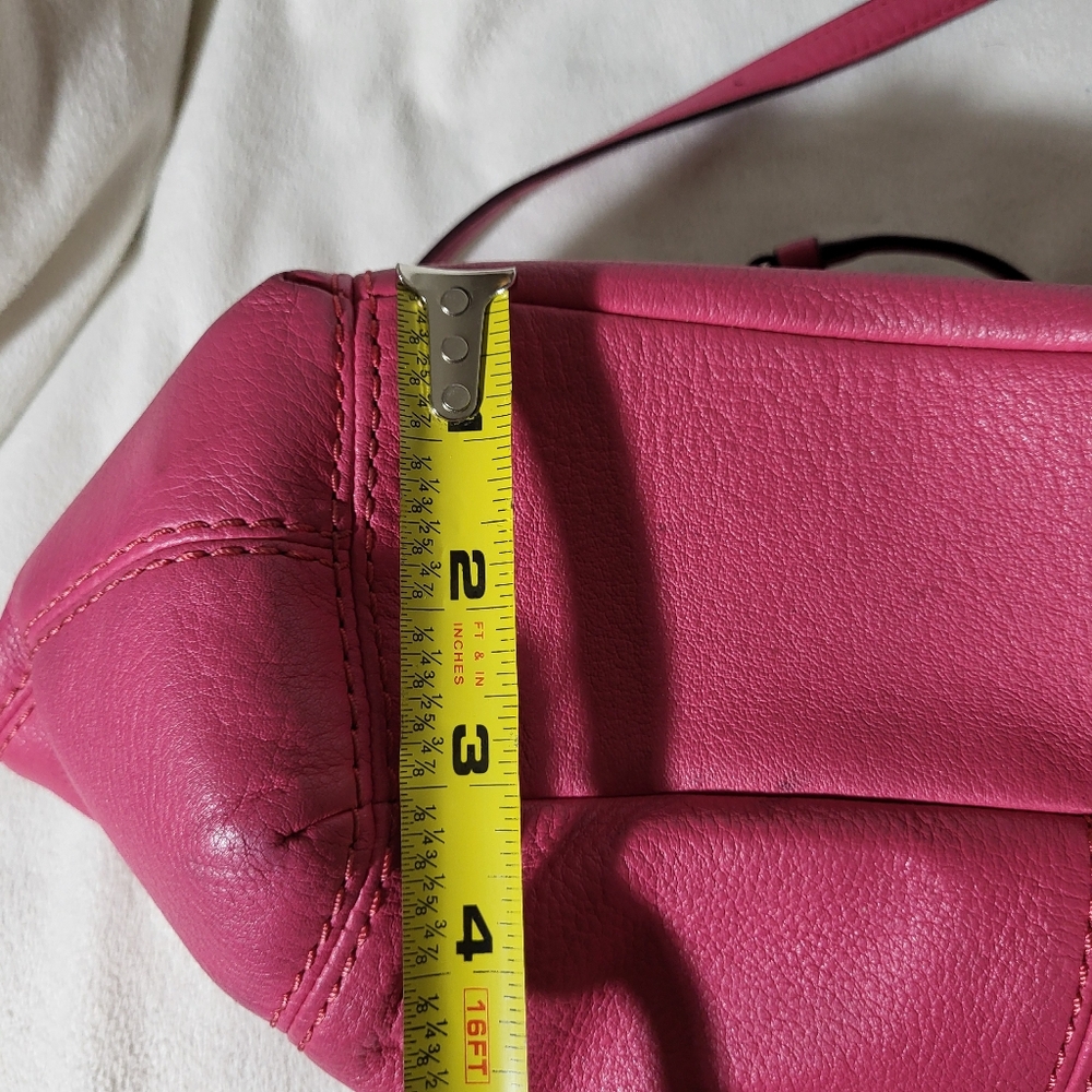 COACH Lexy Rouge Pink Pebbled Leather Shoulder Bag - Picture 14 of 14